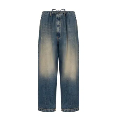 Moschino Jeans Cotton Denim Pants In Blue
