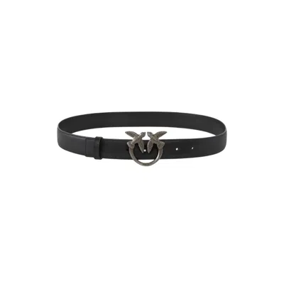 Pinko Love Birds Belt In Black