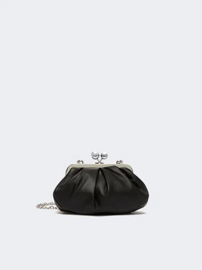 Max Mara Small Sheepskin Pasticcino Bag In Black