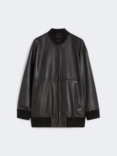 Max Mara Bomber Woman Black In Black