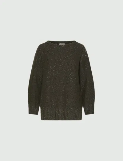 Marella Knitted Woman Olive In Black