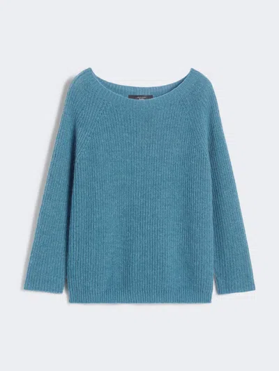 Max Mara Mohair Yarn Jumper In Blue