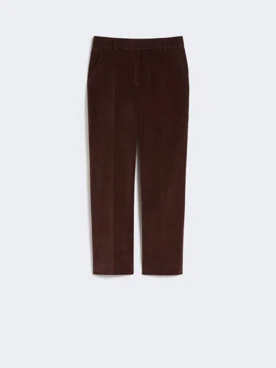 Max Mara Corduroy Trousers In Burgundy