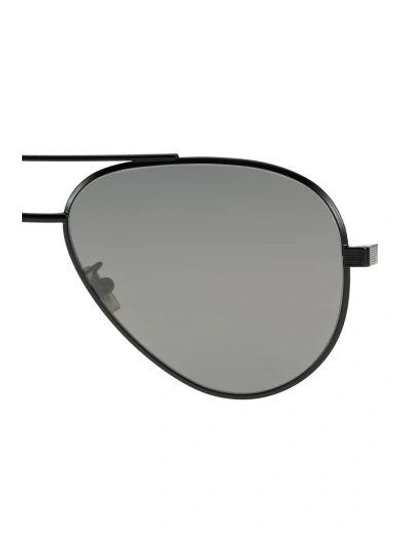 Shop Saint Laurent Classic 11 Sunglasses In Black Silver