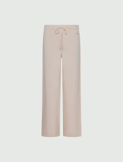 Marella Virgin Wool Knitted Trousers In Blue