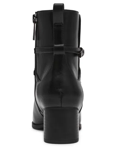 Anne Klein Maurice Maur01f9 Women's Bootie Black Leather Ankle Boots Jobb2040 In Black
