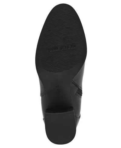 Anne Klein Maurice Maur01f9 Women's Bootie Black Leather Ankle Boots Jobb2040 In Black