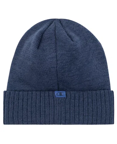 Champion Men's Script Cuff Beanie In Blue