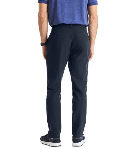 Nautica Men's Flat-front Performance Pants In Blue
