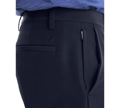 Nautica Men's Flat-front Performance Pants In Blue