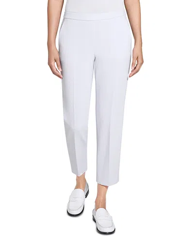 Theory Admiral Crepe Treeca Pull-on Pant In White