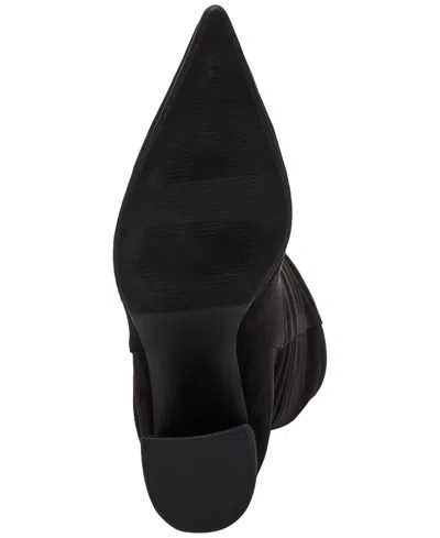 Madden Girl Women's Shakke Knee-high Fringe Dress Boots In Black