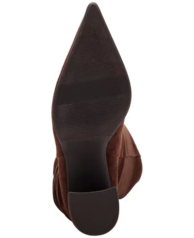 Madden Girl Women's Shakke Knee-high Fringe Dress Boots In Brown