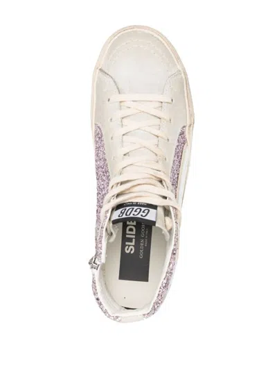 Golden Goose Sparkling Low Top Sneakers With Star Patch In Multi