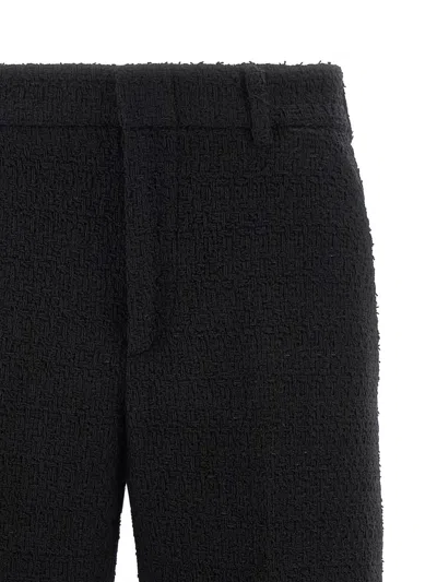 Gucci Black Cropped Trousers In Black