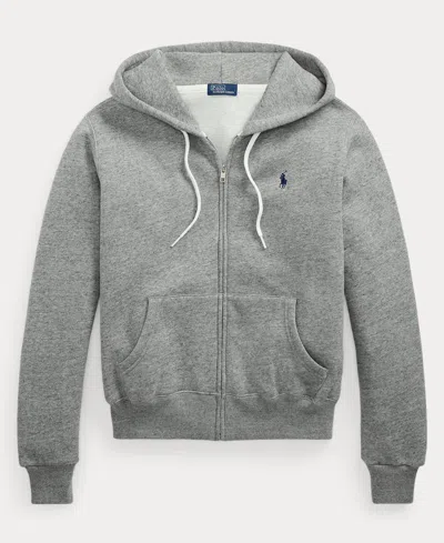 Polo Ralph Lauren Grey Zip-up Sweatshirt In Cotton Blend In Gray
