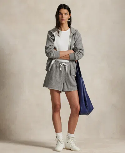Polo Ralph Lauren Grey Zip-up Sweatshirt In Cotton Blend In Gray