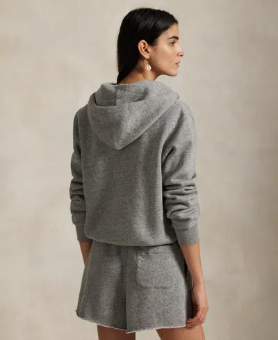 Polo Ralph Lauren Grey Zip-up Sweatshirt In Cotton Blend In Gray