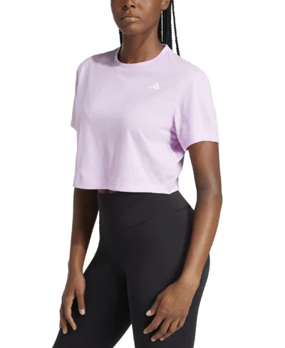 Adidas Originals Women's Train Essentials Boxy Workout T-shirt In Purple
