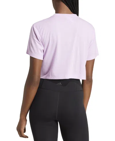 Adidas Originals Women's Train Essentials Boxy Workout T-shirt In Purple