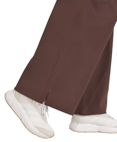 Adidas Originals Women's Loose Wide Leg Pants In Brown