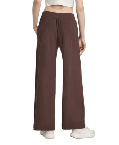 Adidas Originals Women's Loose Wide Leg Pants In Brown