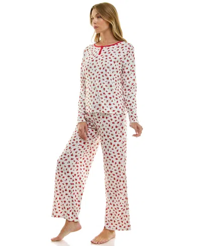 Roudelain Women's 2-piece Printed Long-sleeve Top And Pants Set In Multi