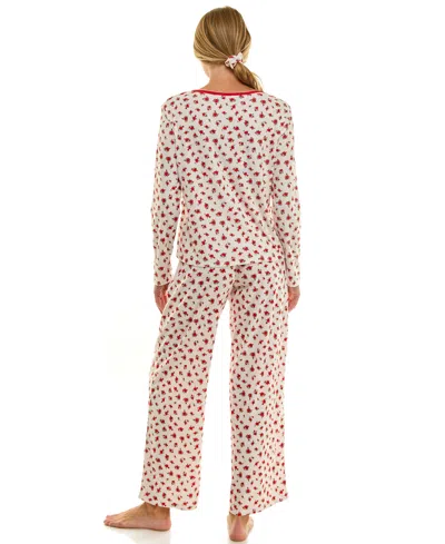 Roudelain Women's 2-piece Printed Long-sleeve Top And Pants Set In Multi