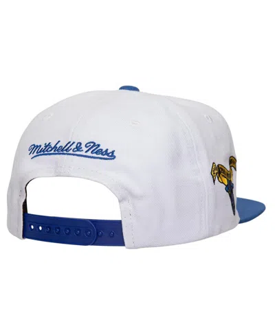 Mitchell & Ness Men's White/blue Chicago Bulls Core V Snapback Hat In White
