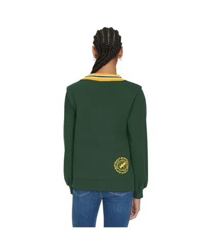 Tommy Hilfiger Women's Green Bay Packers Alice V-neck Pullover Sweatshirt In Green