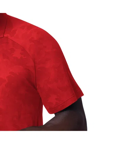 Msx By Michael Strahan Men's Scarlet San Francisco 49ers Baseline Raglan Polo Shirt In Red