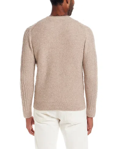 Weatherproof Vintage Men's Cable Knit Crew Neck Sweater In Neutral