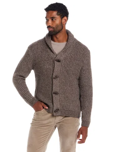 Weatherproof Vintage Men's Mixy Shawl Collar Cardigan Sweater In Gray