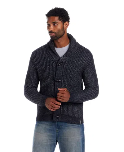 Weatherproof Vintage Men's Mixy Shawl Collar Cardigan Sweater In Blue