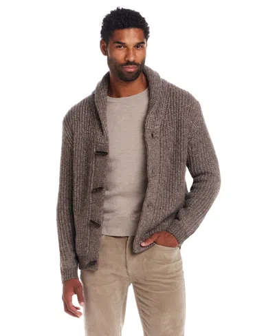Weatherproof Vintage Men's Mixy Shawl Collar Cardigan Sweater In Gray
