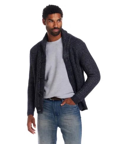 Weatherproof Vintage Men's Mixy Shawl Collar Cardigan Sweater In Blue
