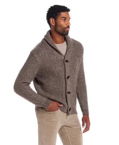 Weatherproof Vintage Men's Mixy Shawl Collar Cardigan Sweater In Gray