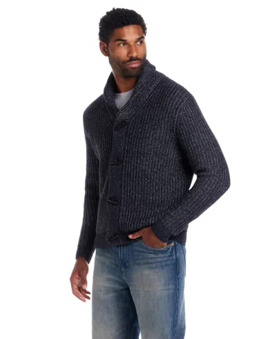 Weatherproof Vintage Men's Mixy Shawl Collar Cardigan Sweater In Blue