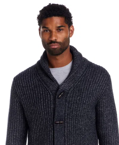 Weatherproof Vintage Men's Mixy Shawl Collar Cardigan Sweater In Blue