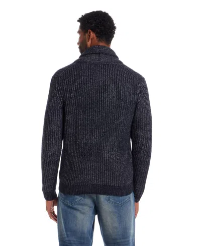 Weatherproof Vintage Men's Mixy Shawl Collar Cardigan Sweater In Blue