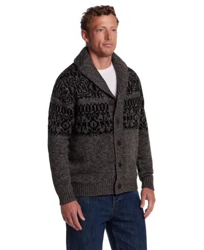 Weatherproof Vintage Men's Shawl Collar Sweater In Gray