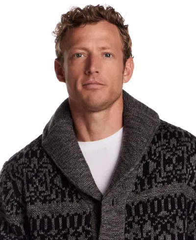 Weatherproof Vintage Men's Shawl Collar Sweater In Gray