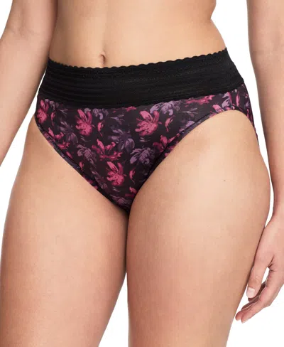 Warner's Warners No Pinching No Problems Dig-free Comfort Waist With Lace Microfiber Hi-cut 5109 In Black