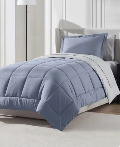 Nestl Luxury Soft Reversible 5-pc. Comforter Set, Twin In Blue