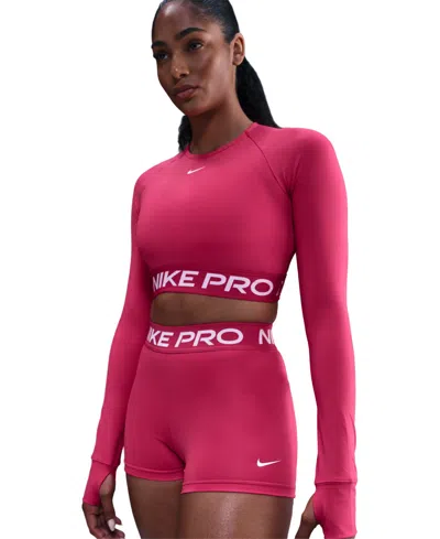 Nike Pro Women's 3" Shorts In Pink