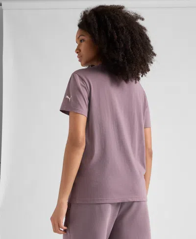 Puma Women's Ribbon Crewneck Graphic T-shirt In Purple