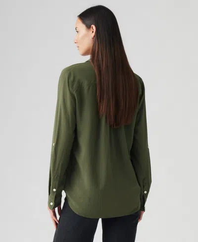 Levi's Women's Darlene Collared Button-front Shirt In Green