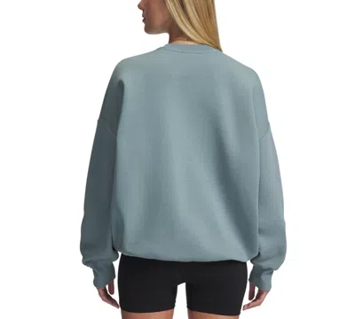 Under Armour Women's Rival Fleece Oversized Varsity Sweatshirt In Green