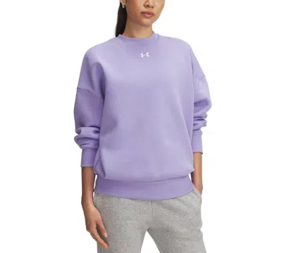Under Armour Women's Rival Oversized Sweatshirt In Purple