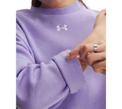 Under Armour Women's Rival Oversized Sweatshirt In Purple